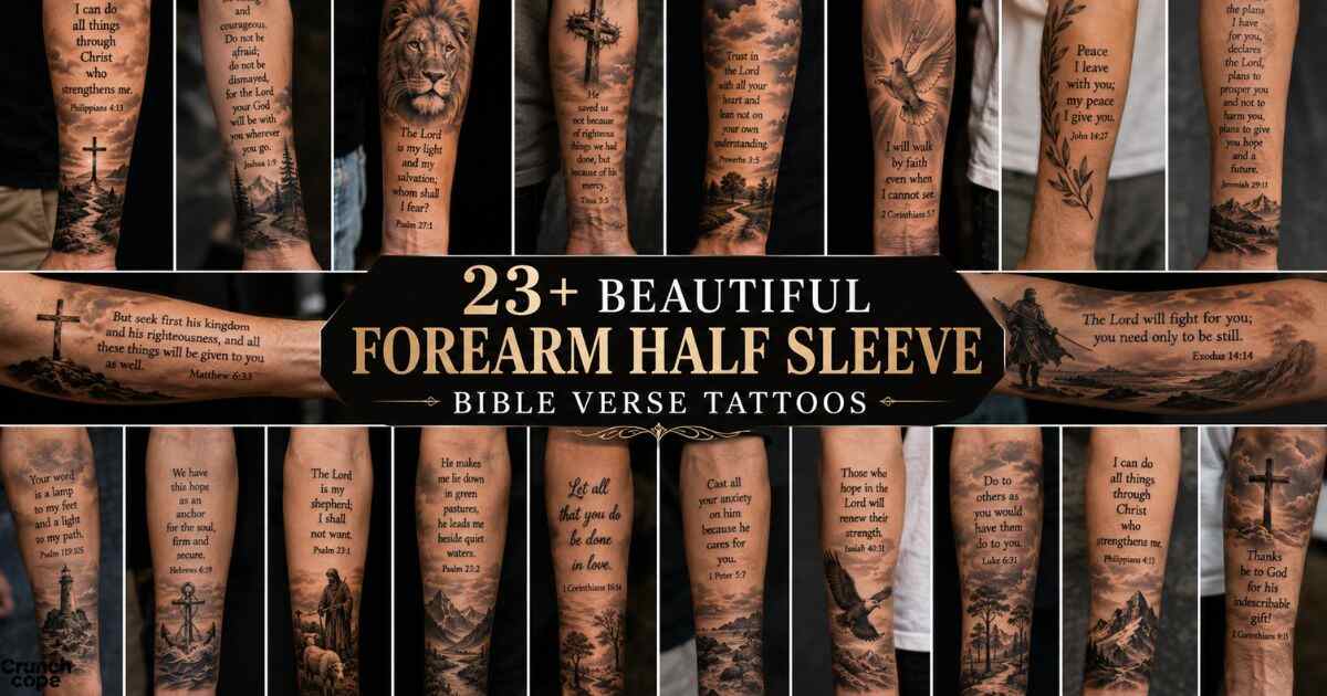 23+ Beautiful Forearm Half Sleeve Bible Verse Tattoos